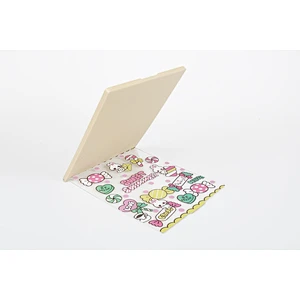 Wholesale Private Label Cute Girl Square Middle Foldable Cosmetic Makeup Mirror Plastic Custom Pocket Mirror