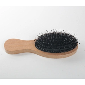 Hairbrush Mini Size Travel Eco Friendly Bamboo Hairbrush With Nylon And Boar Bristles Anti-static Massage Wood Hair Brush