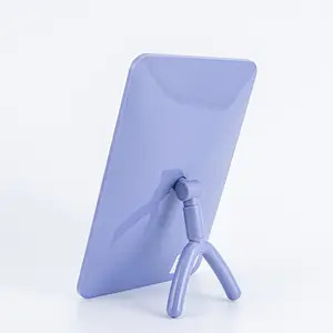 Small Plastic Vanity Standing Makeup Mirror OEM Concise Table Mirror Square Self Single Side Make-Up Table Make Up Mirror