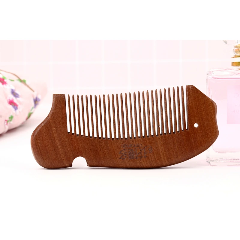 Wholesale Private Label Wooden Bamboo Travel Pocket Anti Static Combs Engraving Logo Customized Salon Hair Cutting Comb Barber