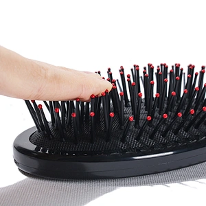 Private Label New Design Wholesale Ball-Tipped Black Cushion Detangling Wholesale Hair Brush Comb For Barber Hair Cutting