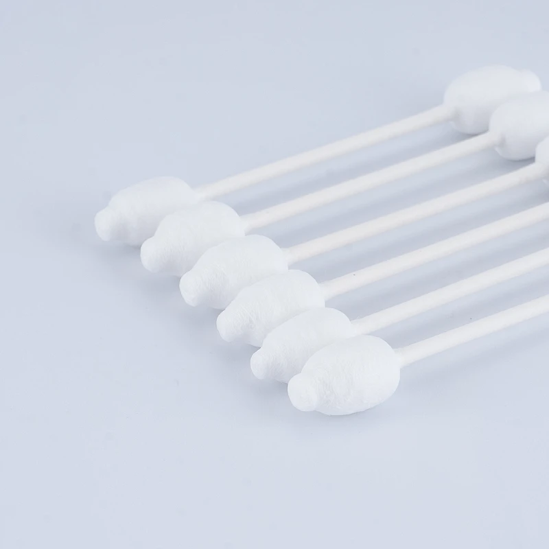 Wholesale Fabrication Disposable Eco-Friendly Double Pointed Heads Cotton Swab Paper Stick Cotton Ear Buds