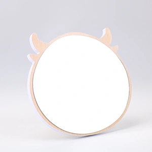 Wholesale Portable Wooden Makeup Tools Desktop Table Mirror Single Side Cosmetic Mirror Wooden Mirror For Makeup