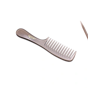 Hair Salon Comb Bakelite Black Wide-toothed Logo Custom Thick Comb Heat-resistant Hair Cut Comb Barber
