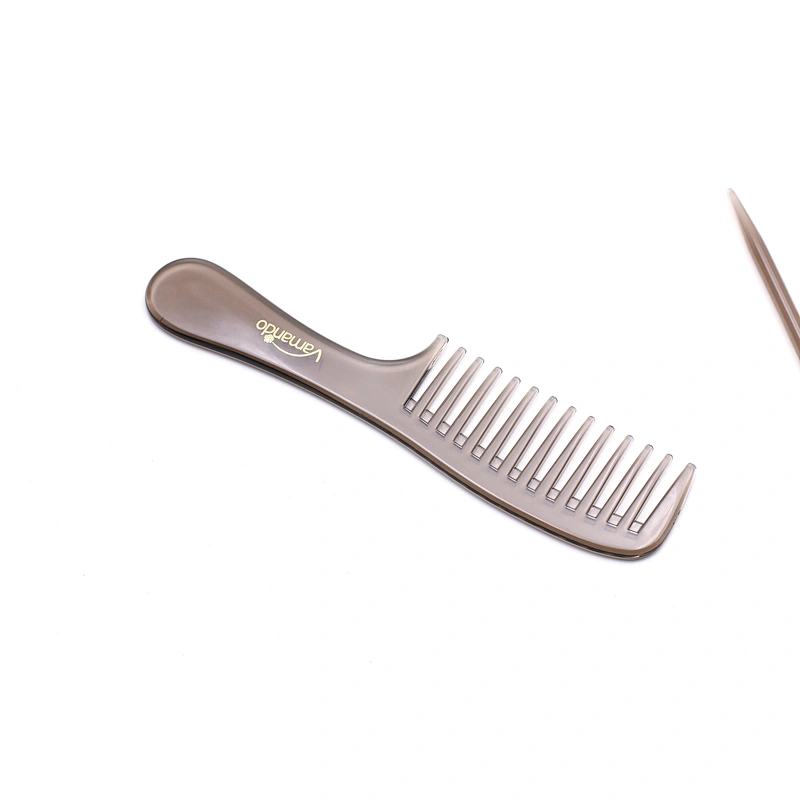 Hair Salon Comb Bakelite Black Wide-toothed Logo Custom Thick Comb Heat-resistant Hair Cut Comb Barber
