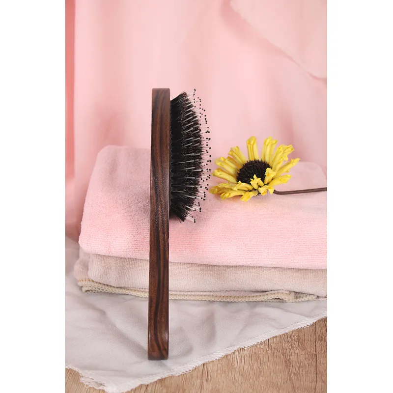 High Quality Wholesale Custom Soft Boar Bristle Hair Brush Household Hairdressing Nylon Massage Hair Comb