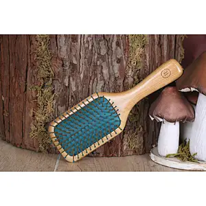 Paddle Hair Detangling Brush Bamboo Wood Air Cushion Brush Bamboo Bristle Paddle Brush For Barber Hair Cutting Set