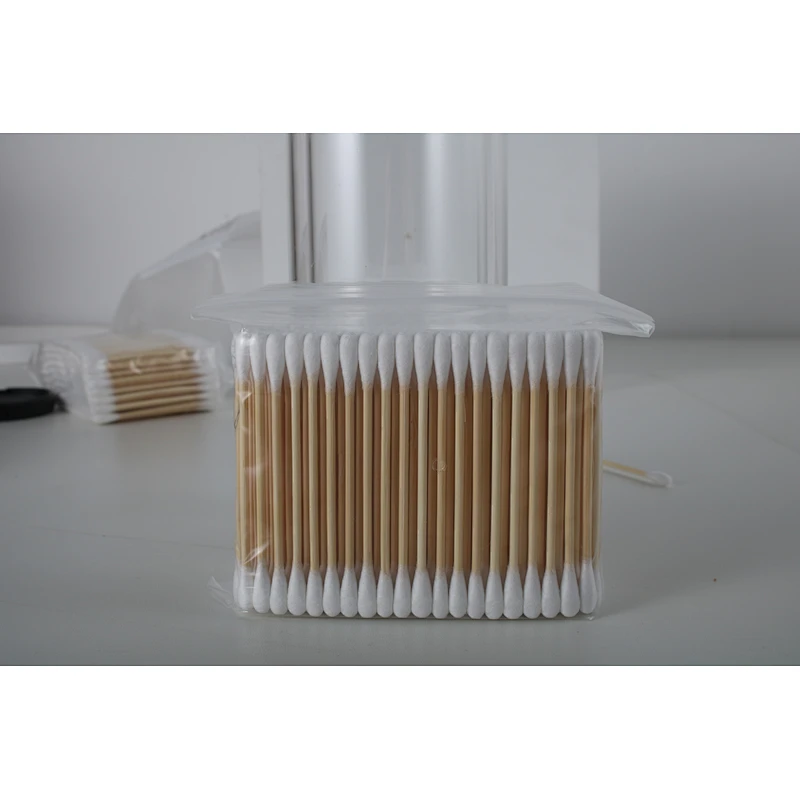 Wholesale Private Label Buds Manufacturer Cheap Bamboo Stick Ear Cleaning Cosmetic Pure Cotton Swabs