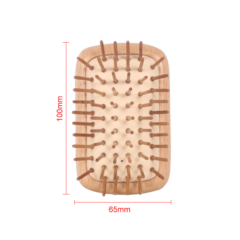 Wholesale Private Label Small Size Wooden Hair Detangling Brush Head Scalp Massager Comb For Barber Hair Cutting
