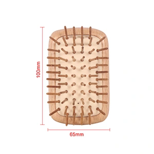 Wholesale Private Label Small Size Wooden Hair Detangling Brush Head Scalp Massager Comb For Barber Hair Cutting