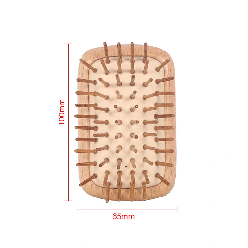 Wholesale Private Label Small Size Wooden Hair Detangling Brush Head Scalp Massager Comb For Barber Hair Cutting