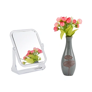 Wholesale Private Label Ps Lens Portable Double Side Square Table Custom Logo Makeup Mirror