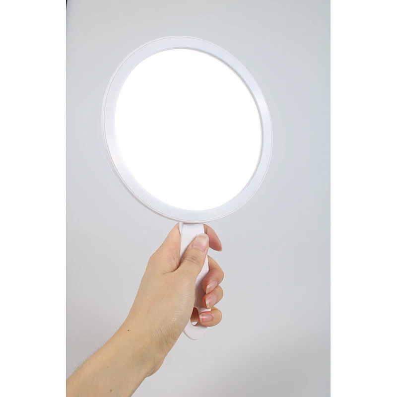 Wholesale Private Label Hot Sale Popular Private Label Plastic Round Shape Hand Makeup Mirror With Stand