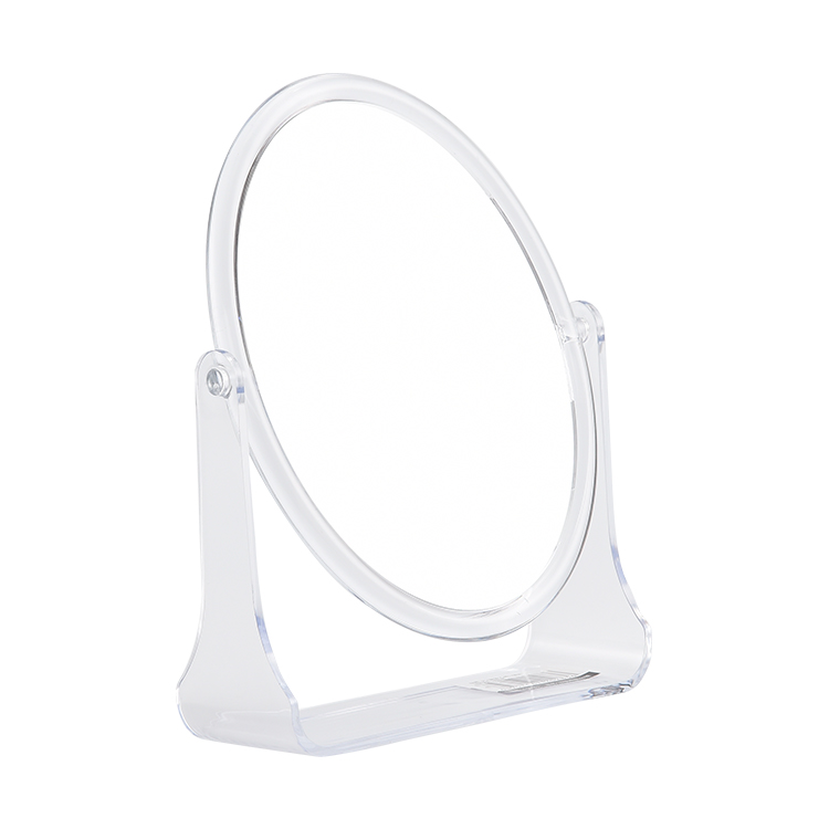 Custom Logo Makeup Plastic Magnification Double Standing Makeup 360 Degree Rotating Table Mirror For Makeup
