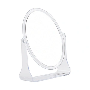 Custom Logo Makeup Plastic Magnification Double Standing Makeup 360 Degree Rotating Table Mirror For Makeup
