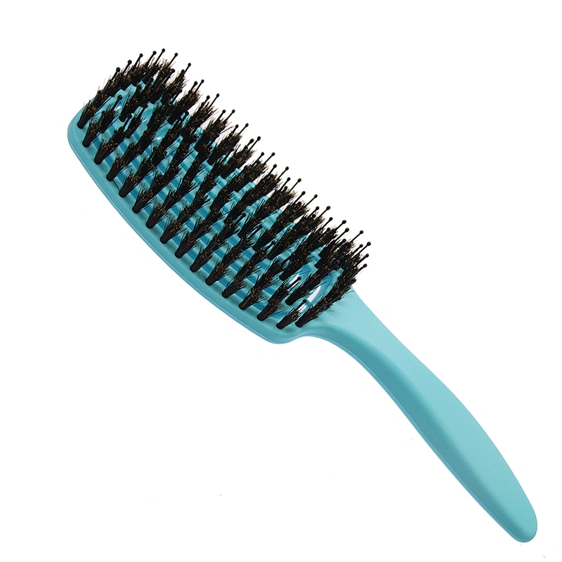 Wholesale Scalp Massager Customized Logo Women Plastic Curly Straightener Massage Comb Detangling Hair Brush