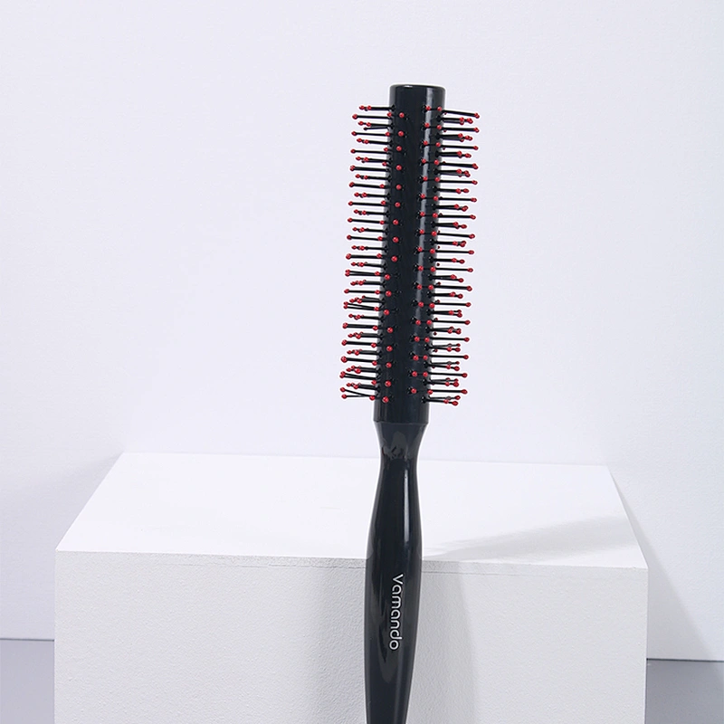 Private Label Women And Men Curly Hair Comb Care Hair Natural Bristle Handle Wooden Curl Comb For Barber Hair Cutting