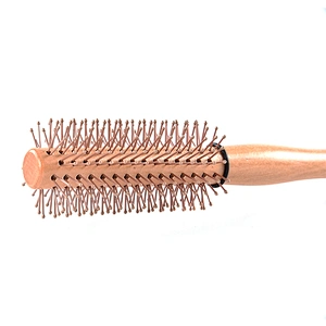 Wholesale Fantastic Solid Wood Shiny Surface Handle Boar Bristle Plastic Pins Pink Hair Brush For Girls