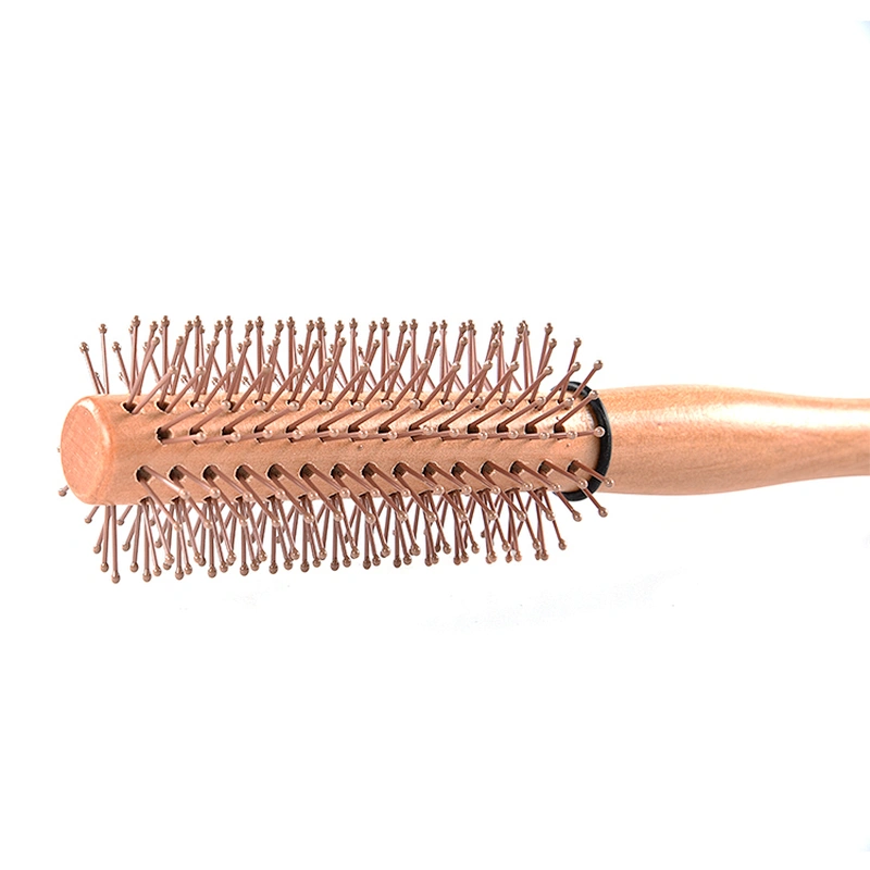 Wholesale Fantastic Solid Wood Shiny Surface Handle Boar Bristle Plastic Pins Pink Hair Brush For Girls