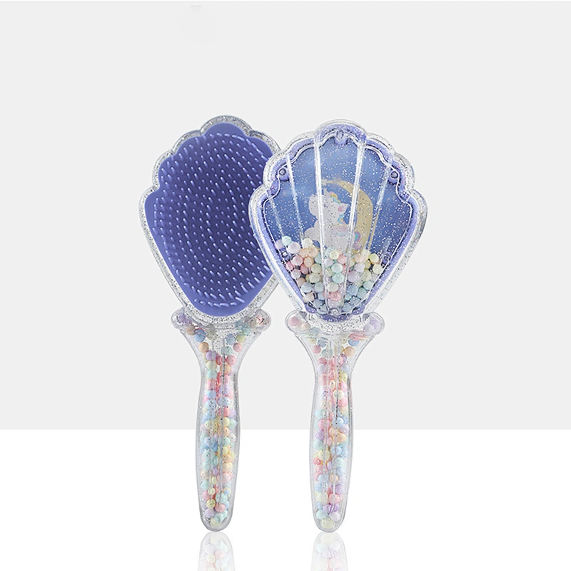 Air Bag Massage Shell Shape Eco-friendly Biodegradable Plastic Needle Comb Plastic Comb For Barber Hair Cutting