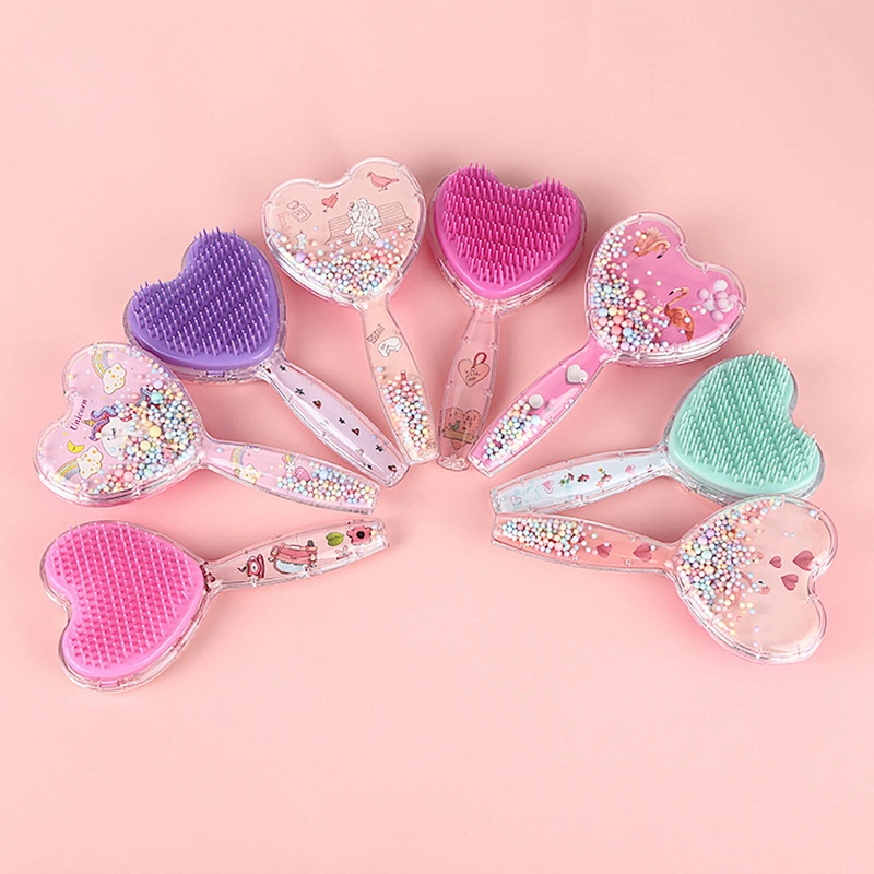 Custom Massage Scalp Hairdressing Cushion Comb Massage Smooth Heart-shaped Hair Comb Bristle Massage Air Cushion