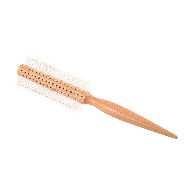 Wholesale Spot Hair Profesional Hair Round Beauty Makeup Handle Fluffy Shape Wooden Personalised Curl Comb
