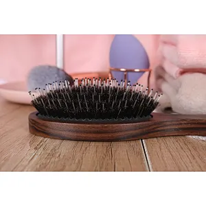 High Quality Wholesale Custom Soft Boar Bristle Hair Brush Household Hairdressing Nylon Massage Hair Comb