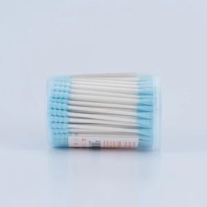 Hot Sale Disposable Eco-Friendly Bamboo Fabrication Double Pointed Heads Cotton Swab Paper Stick Cotton Ear Buds