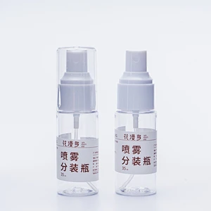 Wholesale Empty Plastic Spray Bottles Empty White and Clear Alcohol Refillable Plastic Spray Bottle With Fine Mist Sprayer