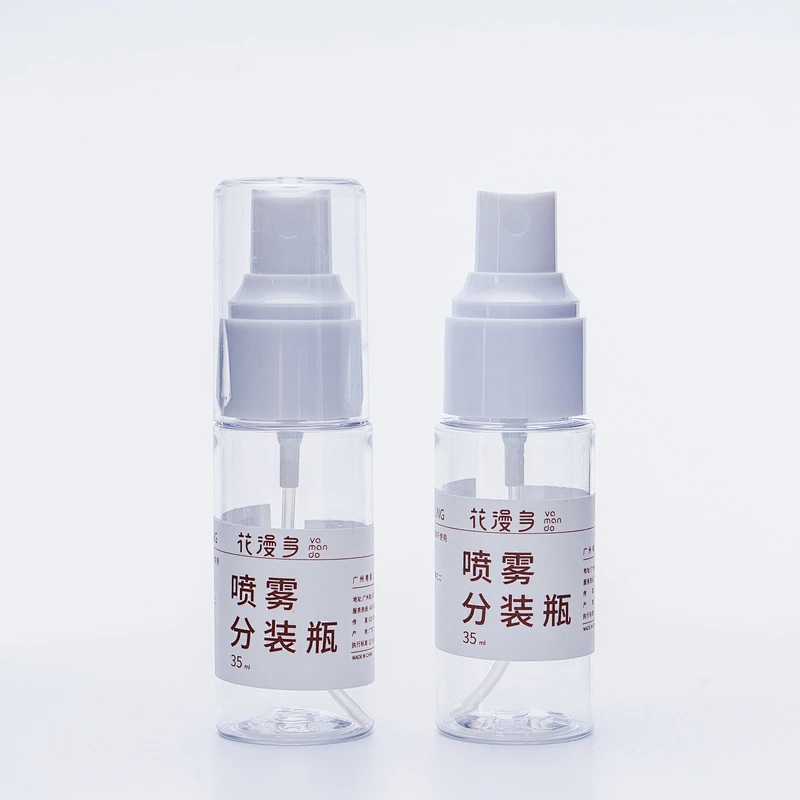 Wholesale Empty Plastic Spray Bottles Empty White and Clear Alcohol Refillable Plastic Spray Bottle With Fine Mist Sprayer