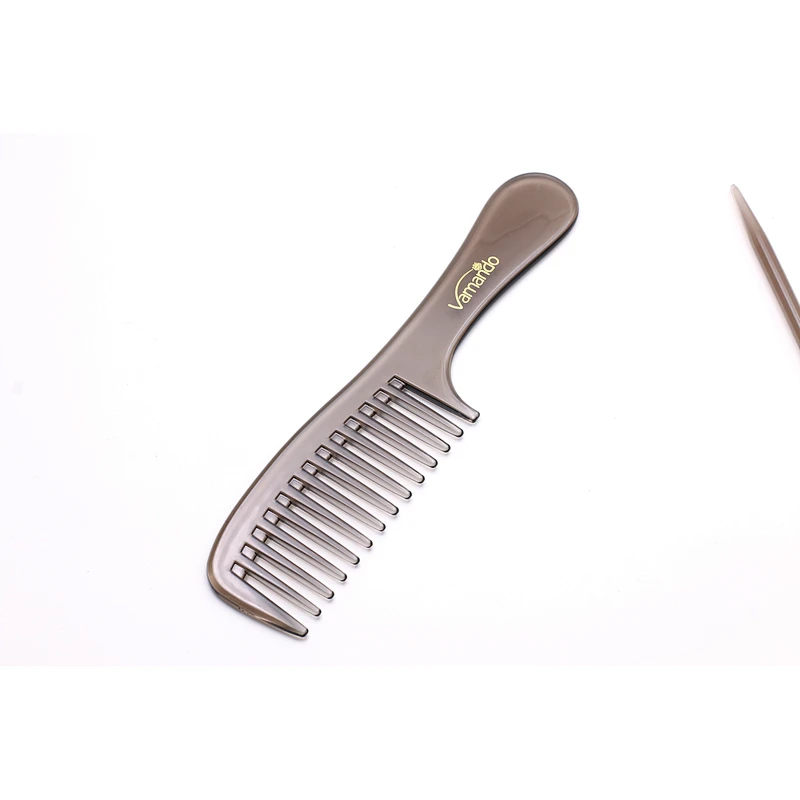 Hair Salon Comb Bakelite Black Wide-toothed Logo Custom Thick Comb Heat-resistant Hair Cut Comb Barber