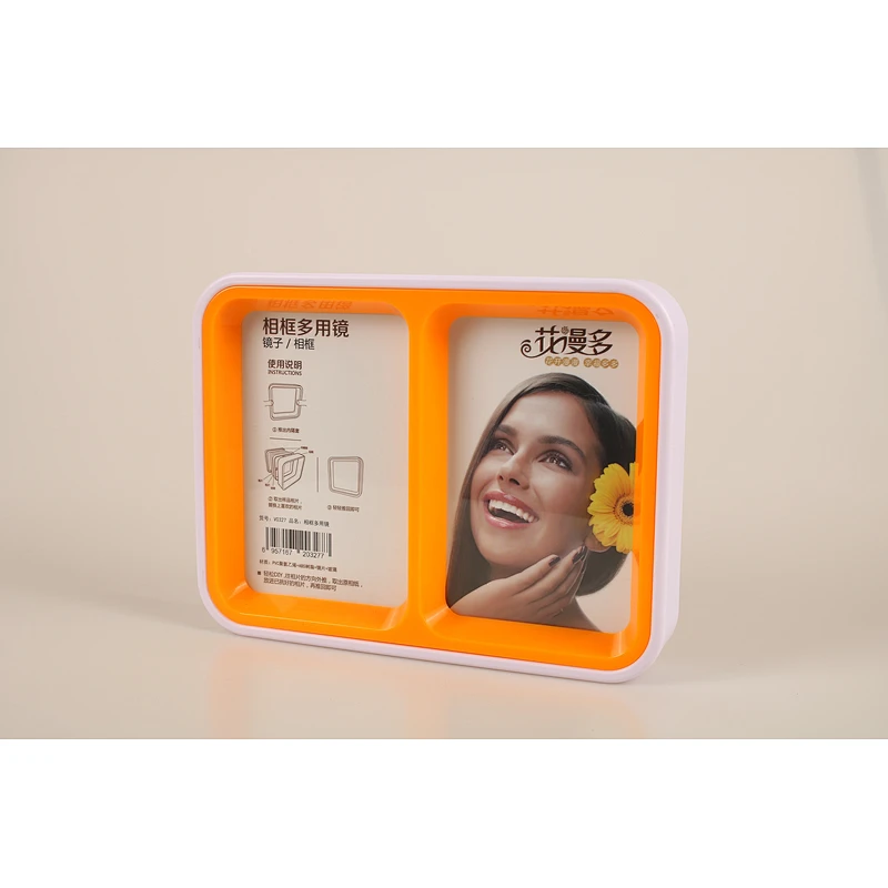 Wholesale Plastic Multifunction Travel Double Sided Make Up Table Small Double-Sided Mini Vanity Portable Makeup Mirror