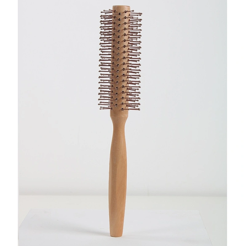 2022 new style soft nylon bristle wood Handheld Hair Scalp hair brush for bulk sales For Barber Hair Cutting