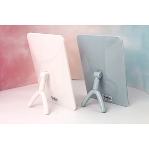 Small Plastic Vanity Standing Makeup Mirror OEM Concise Table Mirror Square Self Single Side Make-Up Table Make Up Mirror