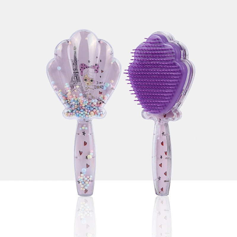 Eco-friendly Detangling Massage Colorful Plastic Hair Comb Brush Plastic handle hair brush set with customized logo