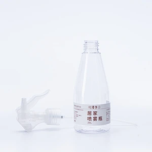 Refillable Clear PET Plastic Square Trigger Sprayer Bottle Empty White and Clear Alcohol Refillable Plastic Spray Bottle Plastic