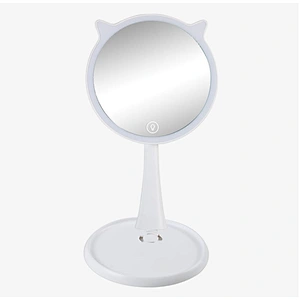 Hot Selling Portable Round Desktop Single Sided Cosmetic Led Light Vanity Makeup Mirror With Natural Led