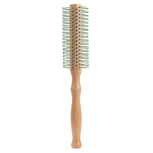 Big Discount Ergonomic Wood Handle Nylon Bristle Roller Hairbrush For Dry And Style Curl Hair For Barber Hair Cutting