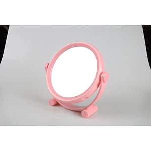 Wholesale Personalized Round Colorful Standing Desktop Table Plastic Makeup Mirror Plastic Framed Mirrors
