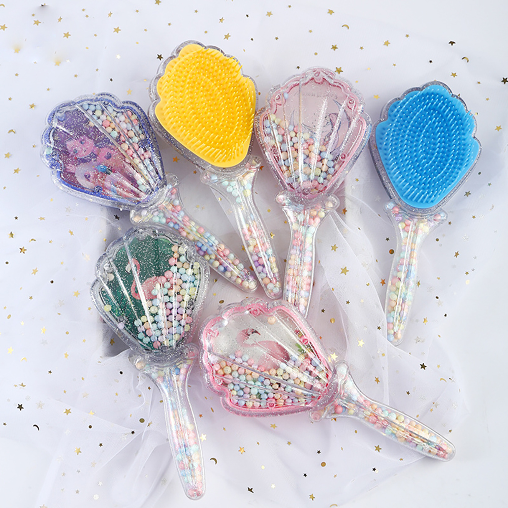 Air Bag Massage Shell Shape Eco-friendly Biodegradable Plastic Needle Comb Plastic Comb For Barber Hair Cutting