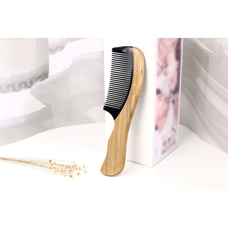 Detangling Massage wood Hair Comb Brush Eco-friendly Bamboo Handle Hair Brush Bamboo Hair Brush Set With Customized Logo