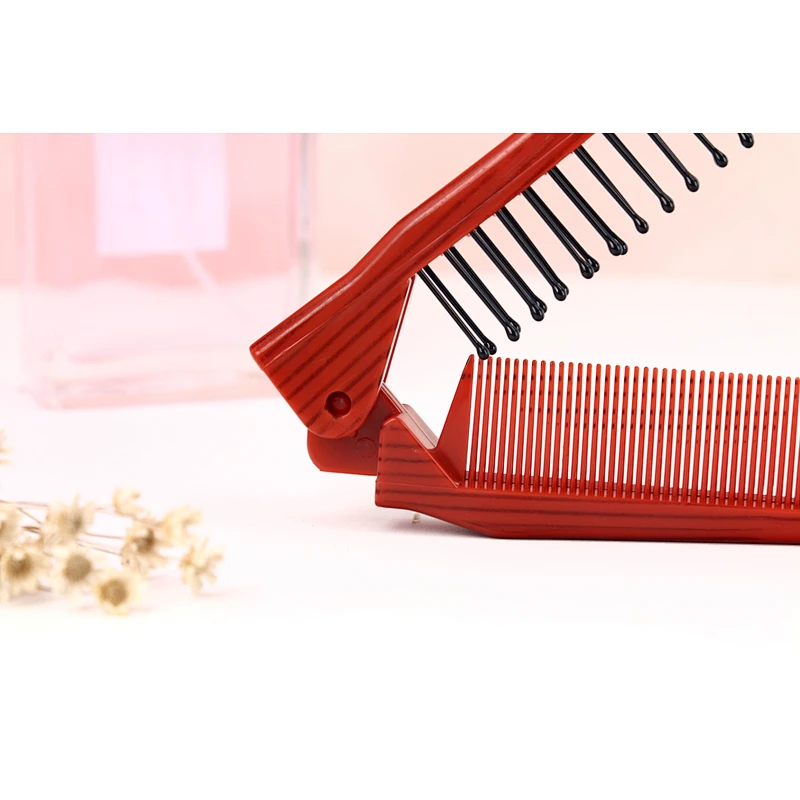 Wholesale Private Label Wood Handle Little Double Side Anti-Static Comb Hair Brush Detangling Massage Combs Durable Curling