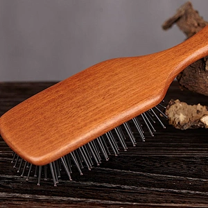 Wholesale High Quality Round Tipped Wooden Bristles Anti Static Hair Brush Girls Comb Hair Brush For Barber Hair Cutting