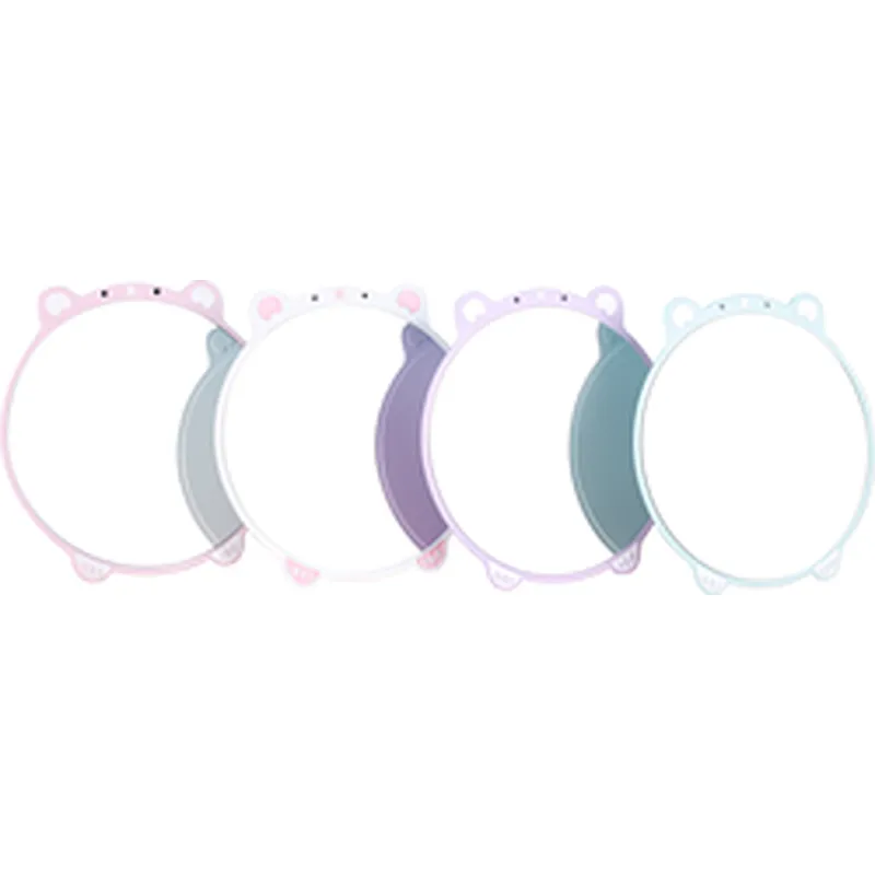Wholesale Simple Metal Makeup Mirror Portable Middle Size Middle Size Pig Hand Makeup Mirror Iron Mirror Straight