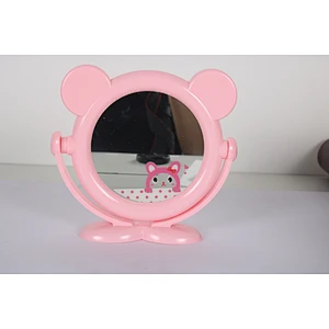 Wholesale Personalized Animal Colorful Standing Desktop Table Plastic Makeup Mirror Plastic Framed Mirrors