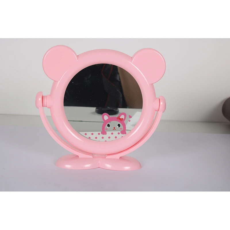 Wholesale Personalized Animal Colorful Standing Desktop Table Plastic Makeup Mirror Plastic Framed Mirrors