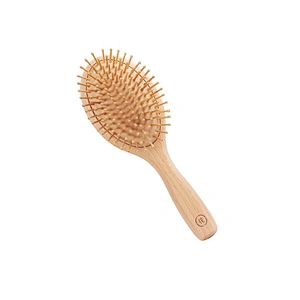 2022 Top Quality Personalised Beech Wood Paddle Hair Brush Rubber Cushion Detangling Hair Brush Comb