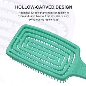 Customized Logo High quality ABS Paddle type Wet Vent Shower Detangling Hair Brush Plastic for Curly Wet Thick Straight Hair