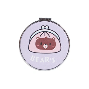 Wholesale Customizable Cartoon Bear Foldable Hobby Double Side Mirror Women Mini Makeup travel Mirror