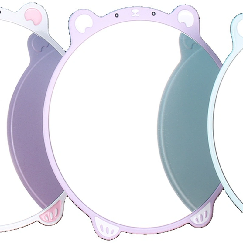 Wholesale Simple Metal Makeup Mirror Portable Middle Size Middle Size Pig Hand Makeup Mirror Iron Mirror Straight